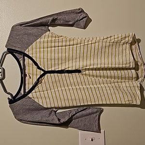 Size S, 3/4 sleeve, striped